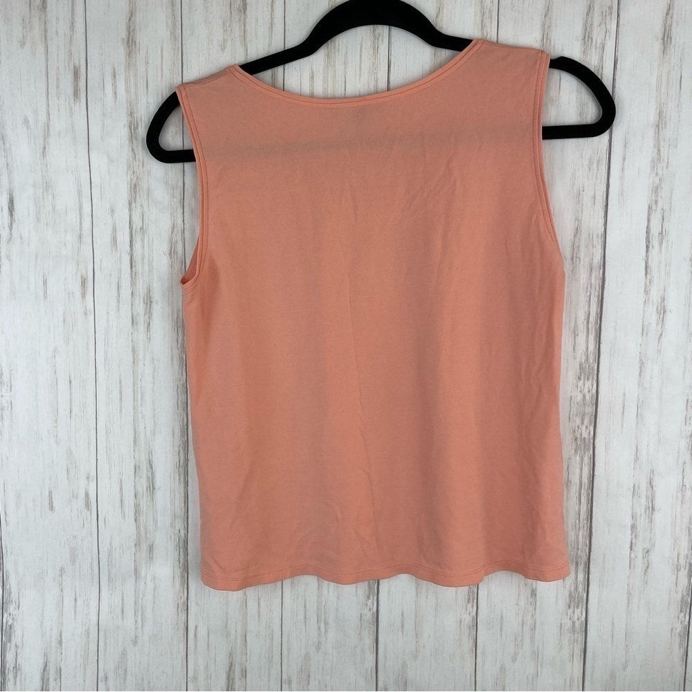 Eileen Fisher 100% silk peach tank - Picture 4 of 5